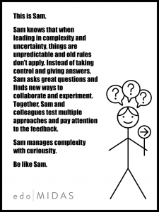 Sam knows when leading in complexity...